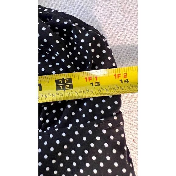 Land’s End Halter Tankini Top Bathing Suit Black White Polka Dot Women’s Size 8 - Picture 5 of 10